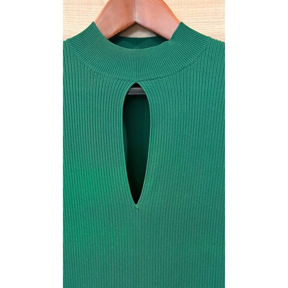 MONSE Keyhole Rib Body-Con green Sweater Dress SIZE L - Picture 7 of 12